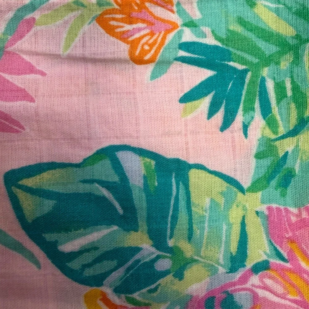 Lilly Pulitzer Pottery Barn Kids Organic Cotton Muslin Swaddle Butterfly Pink